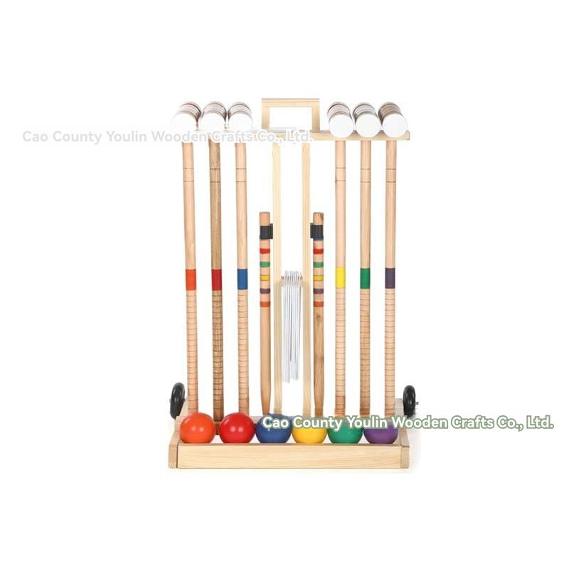 Games & Puzzles |  6 Player Croquet Set With Wooden Trolley Games & Puzzles Games & Puzzles