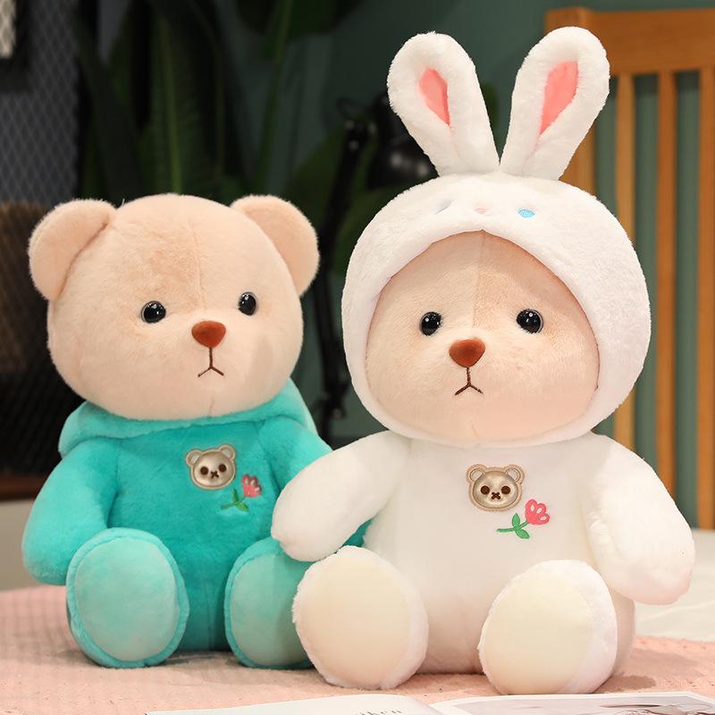 Plush & Stuffed Animals |  Year Of The Rabbit 11″ Teddy Bear With Bunny Hoodie Plush & Stuffed Animals Plush & Stuffed Animals