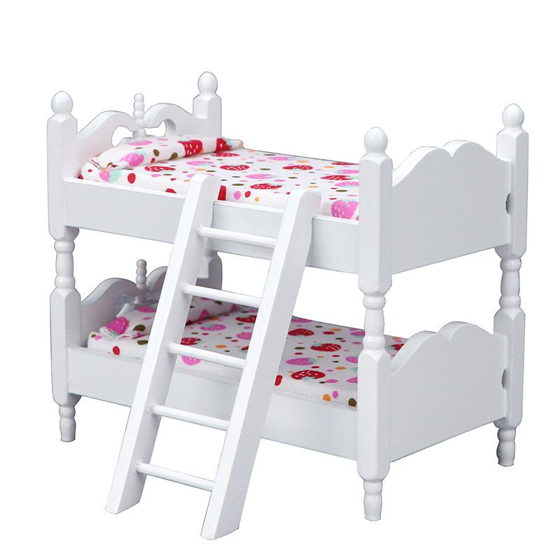 Preschool |  Polka Dots Princess Double Bunk Bed For 18″ Dolls – Gray Preschool Preschool