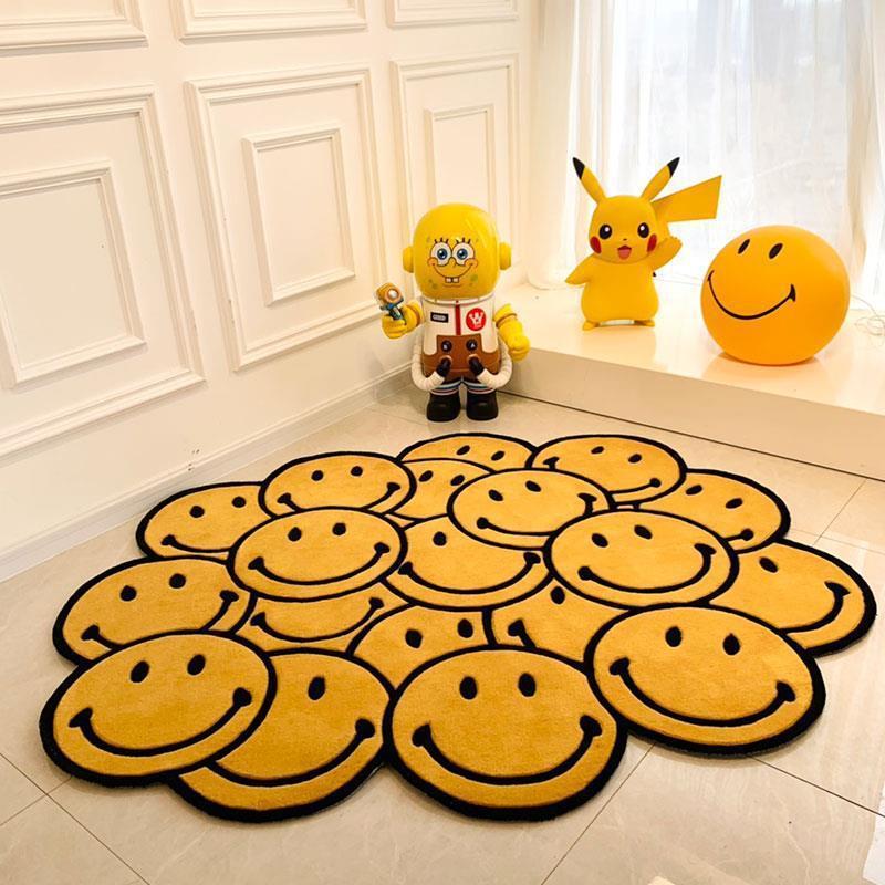 Room Accessories |  Smiley Bunch Rug – Yellow Room Accessories