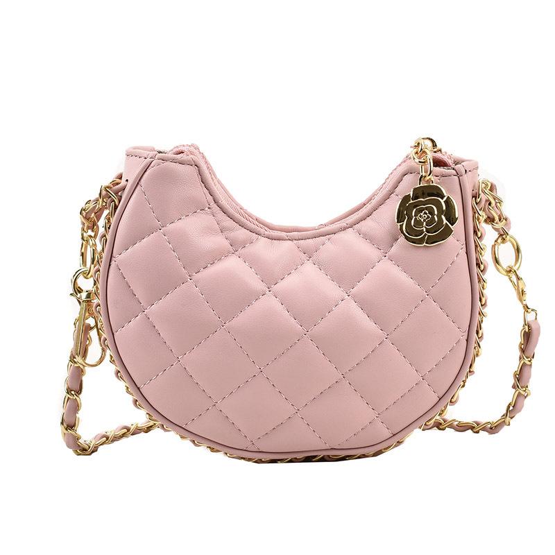 Trend Accessories |  Tiny Quilted Chain Wrapped Hobo Bag – Purple Trend Accessories Trend Accessories